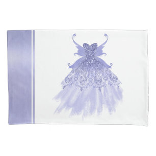 Fairy Wing Lavender Gown   Purple Iridescent Sheen Pillowcase