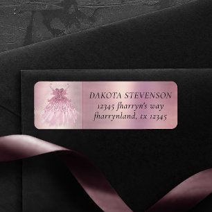 Fairy Wing Mauve Gown Adresse de la feuille rose