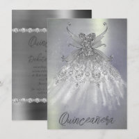 Fairy Wing Silver Gown | Platinum Foil Faux Sheen