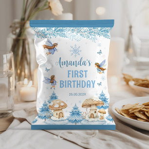 Fairy Winter Garden Birthday Chip Bag Wrapper