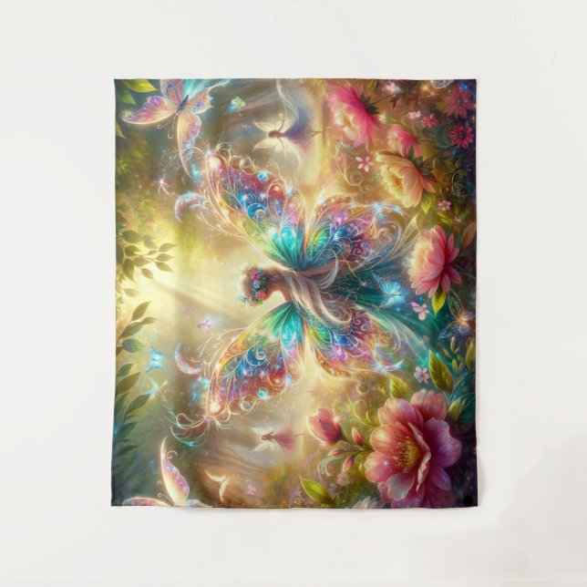 Fairy with butterflies tapestry (Front)