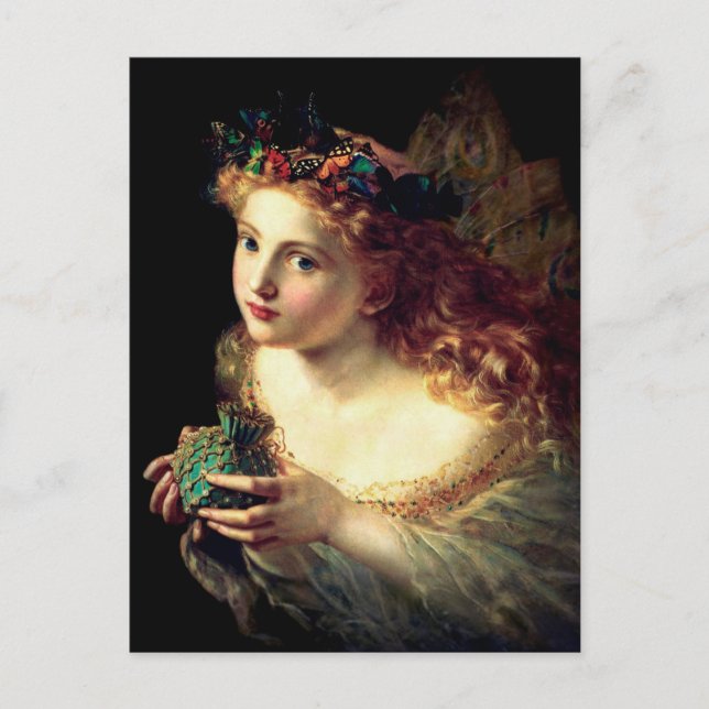 Fairy with Butterfly Halo Postcard (Front)