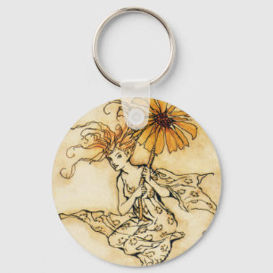 Fairy with Flower Keychain