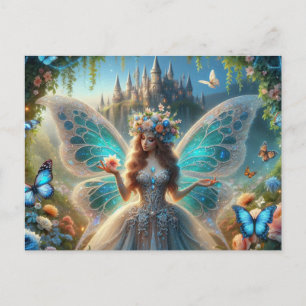 Fairy with flower postcard