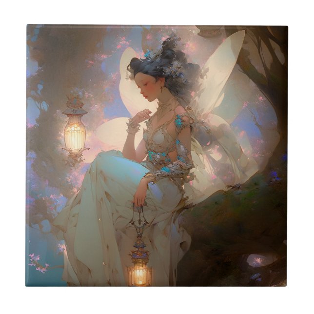 Fairy With Lantern Tile (Front)