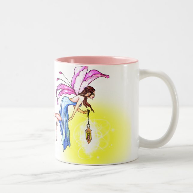 Fairy with Lantern Two-Tone Coffee Mug (Right)