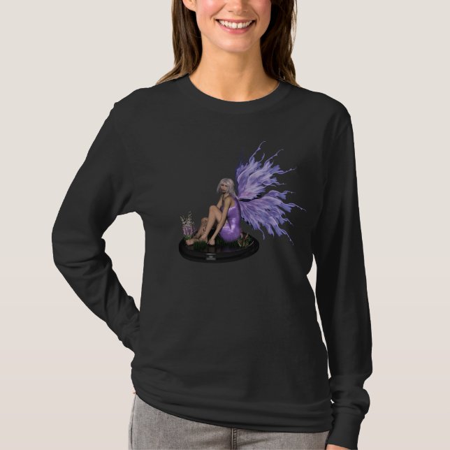 Fairy with mutli-colour purple wings shirts (Front)