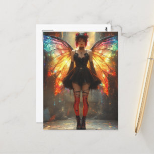 Fairy with Rainbow Wings Postcard