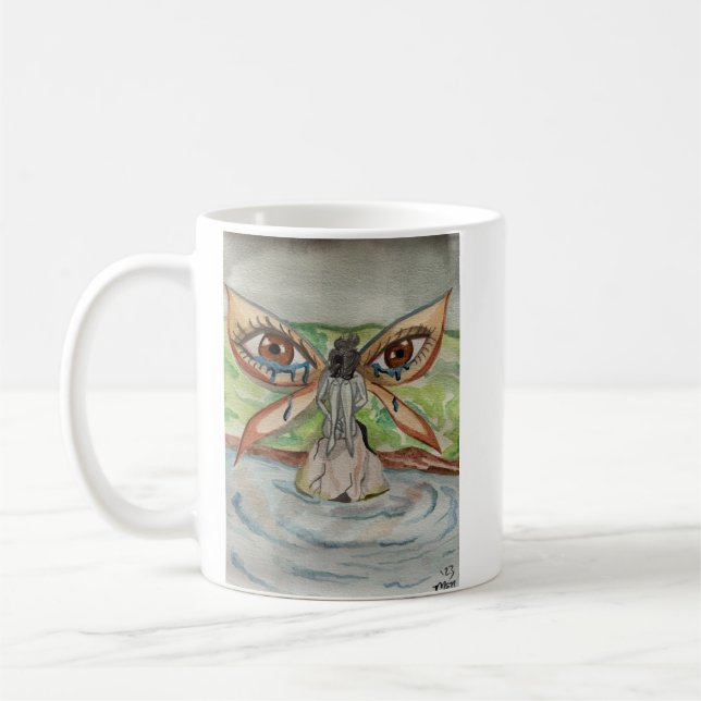 Fairy With Sorrowed Wings Coffee Mug (Left)