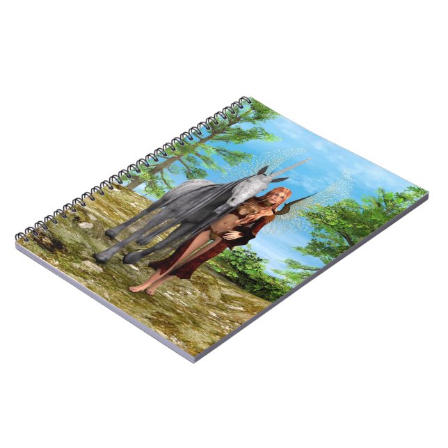 Fairy with Unicorn Notebook (Left Side)