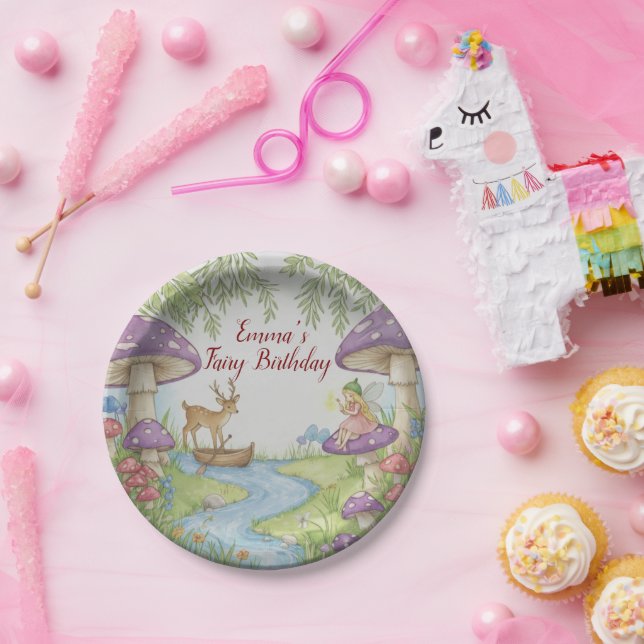 Fairy Woodland Birthday Paper Plate (Party)