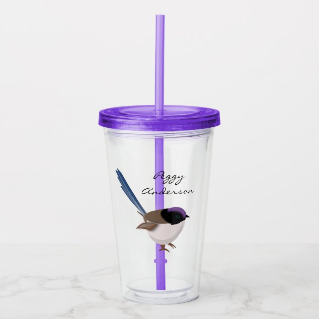 Fairy Wren Acrylic Tumbler (Front)