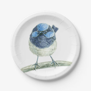 Fairy wren paper plate