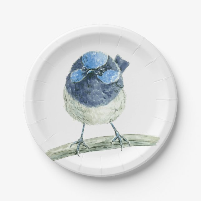 Fairy wren paper plate (Front)