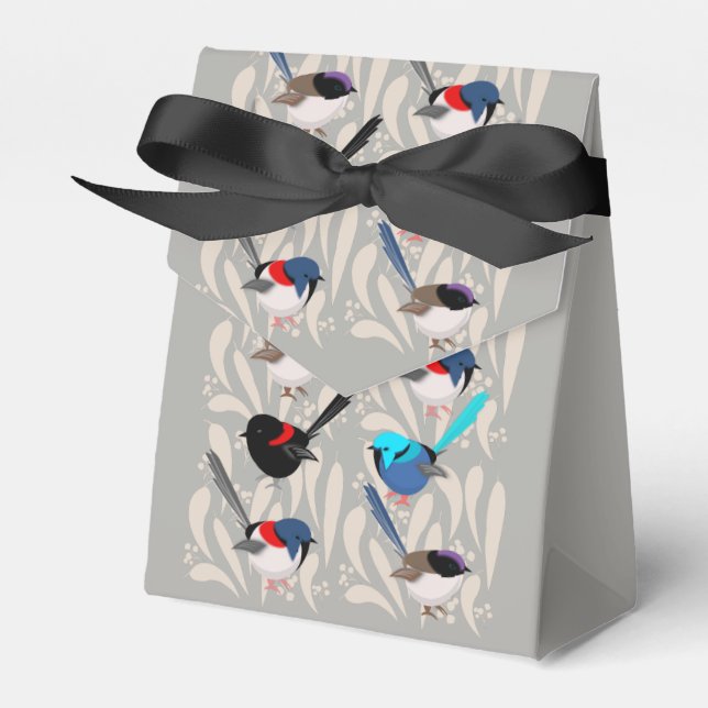 Fairy Wrens Favor Box (Front Side)