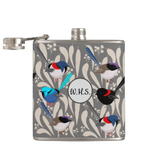 Fairy Wrens Hip Flask