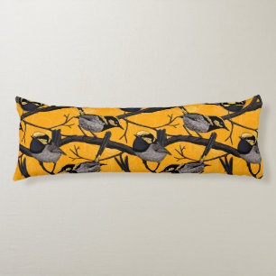 Fairy wrens in yellow body pillow