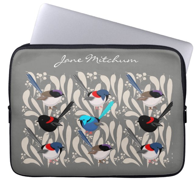 Fairy Wrens Laptop Sleeve (Front)