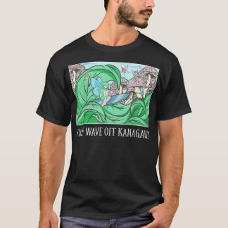 Fairycore Aesthetic Surfing Fairy Wave Off Kanagaw T-Shirt