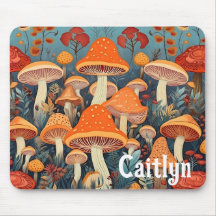 Fairycore Colourful Forest Mushrooms Personalized