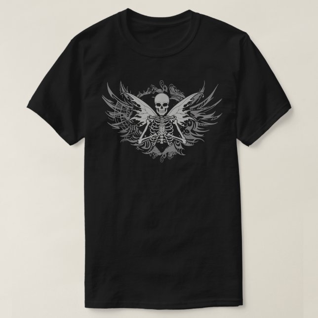 Fairycore Esthetic Skeleton Fairy Grunge Butterfl T-Shirt (Design Front)