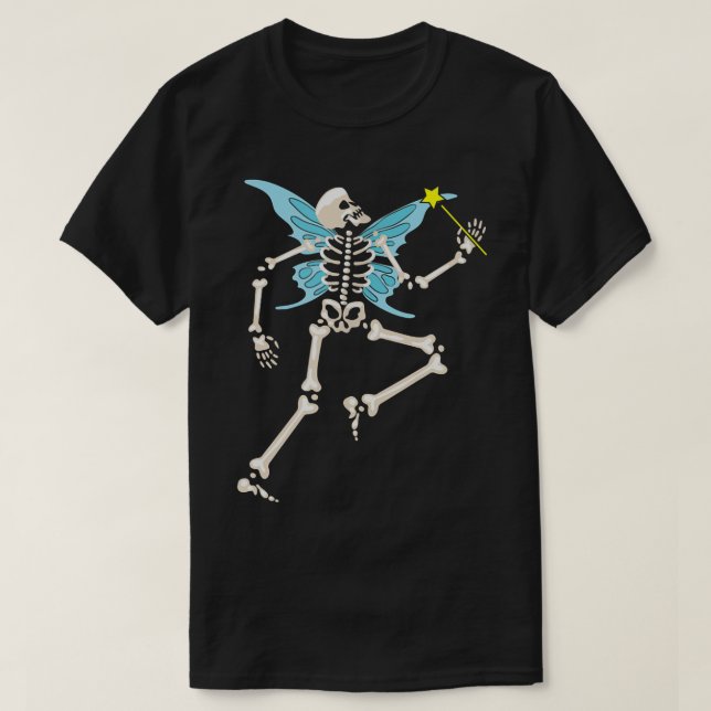 Fairycore Esthetic Skeleton Fairy Grunge Goth Min T-Shirt (Design Front)