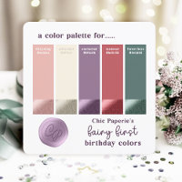Fairycore Pink, Green, Purple Colour Palette Card