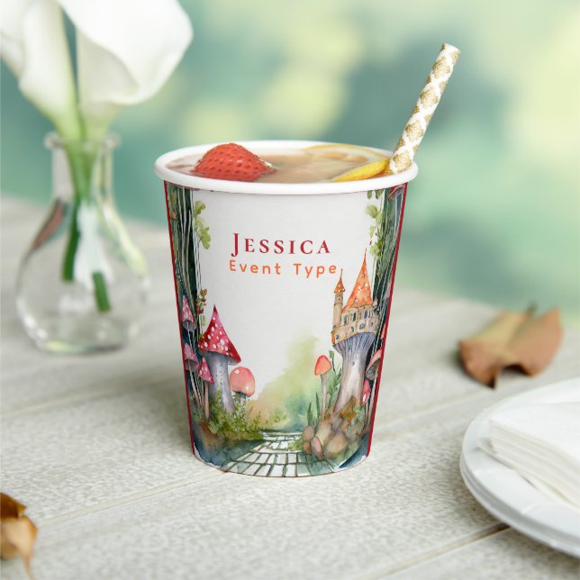 FAIRYCORE Princess Fairytale Castle Kingdom Custom Paper Cups (Insitu)