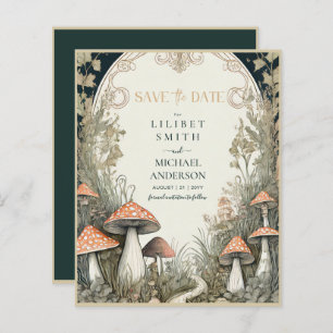 Fairycore Save the Date Goblincore Mushrooms