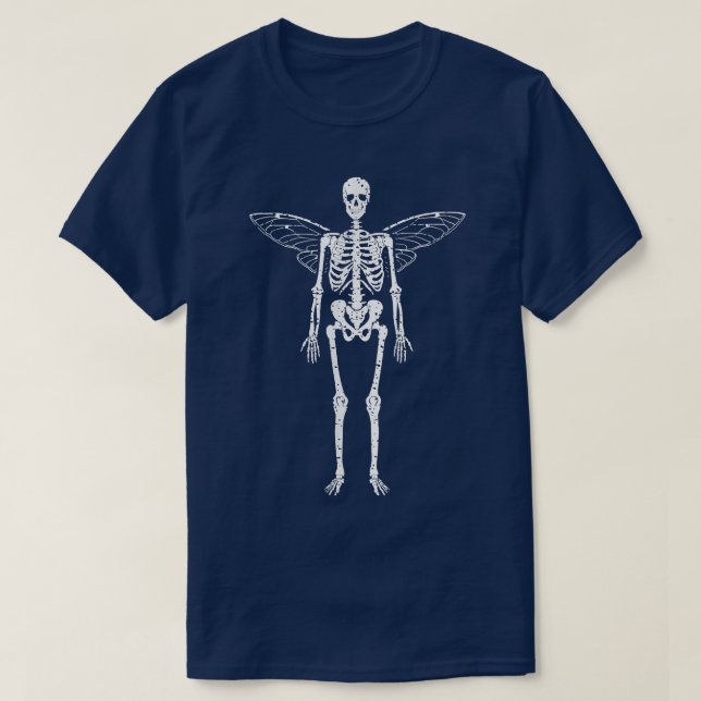 Fairycore Skeleton Fairy Grunge Aesthetic Goth Wit T-Shirt (Design Front)
