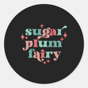 Fairycore Sugar Plum Fairy Tygraphy Art T Shirt  Classic Round Sticker