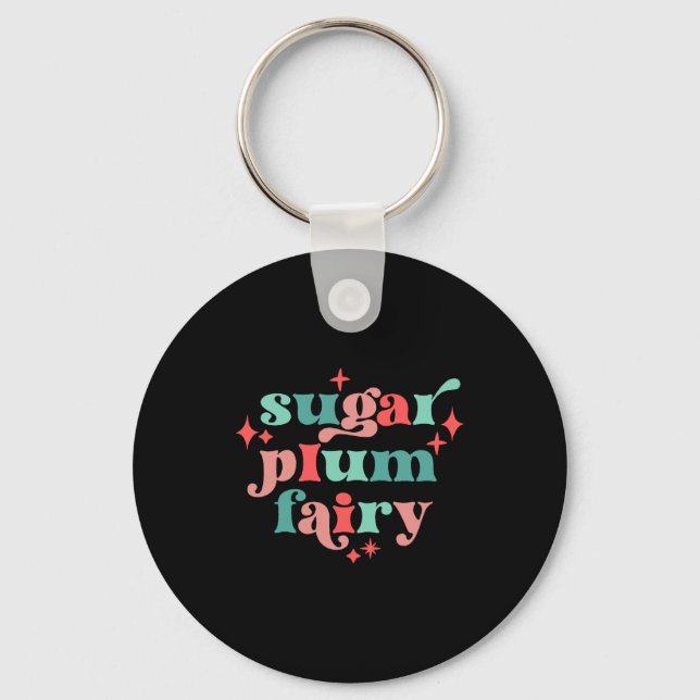 Fairycore Sugar Plum Fairy Tygraphy Art T Shirt  Keychain (Front)