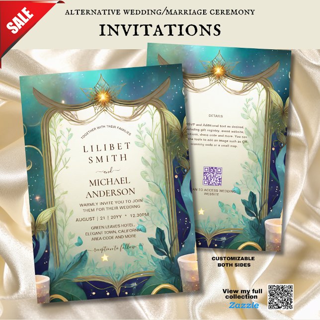 FAIRYCORE WEDDING INVITATIONS FAIRYTALE FAIRIES (Creator Uploaded)