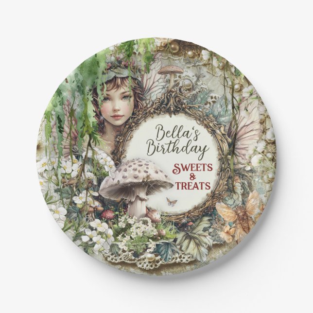Fairyland Birthday Party Plate (Front)