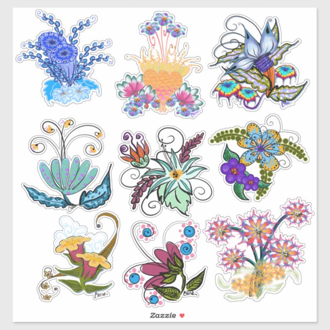 Fairyland Flowers | White or Clear (Sheet)