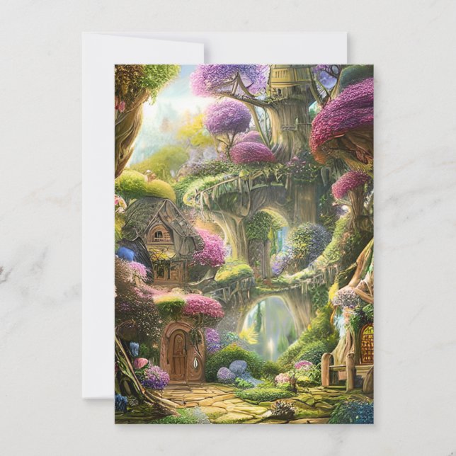 Fairyland Forest Graphic Thank You Card (Front)