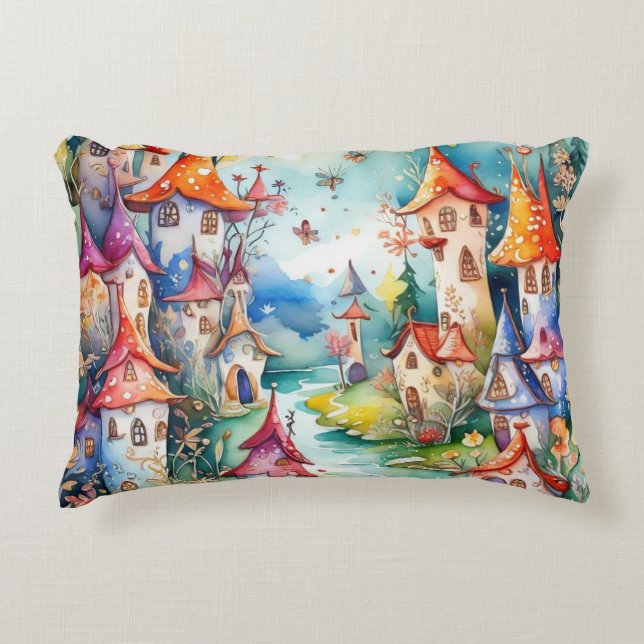 Fairyland magic castle  accent pillow (Front)
