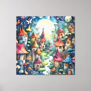 Fairyland magic castle canvas print