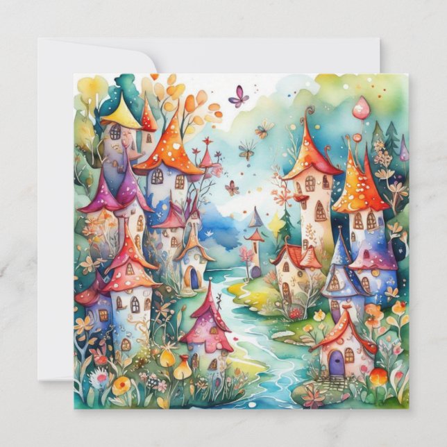 Fairyland magic castle  holiday card (Front)