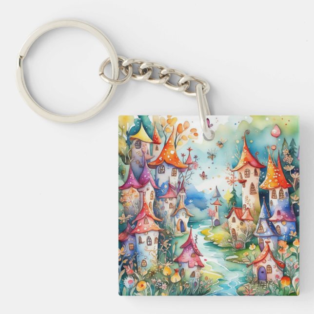 Fairyland magic castle  keychain (Front)