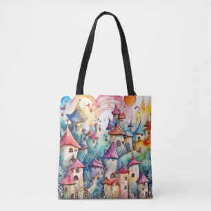 Fairyland magic castle  tote bag