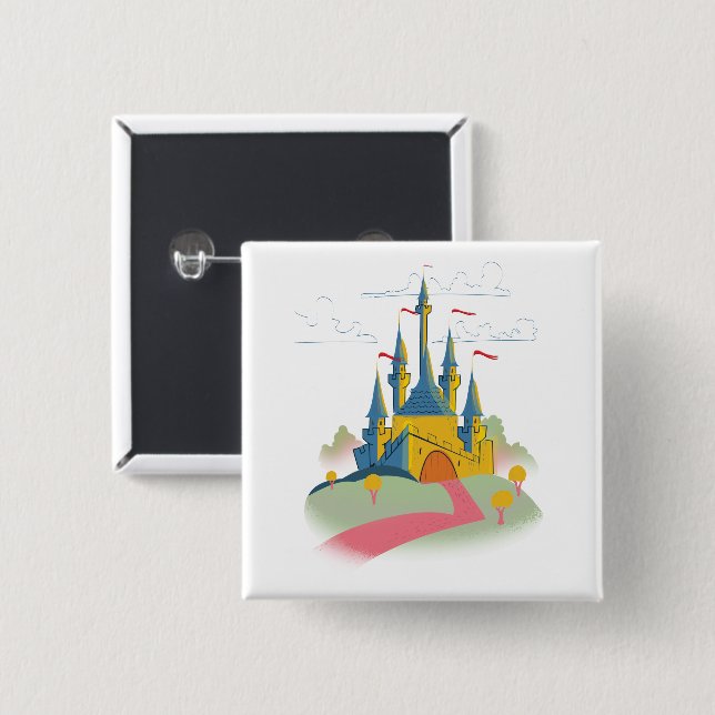 Fairytail Castle 2 Inch Square Button (Front & Back)