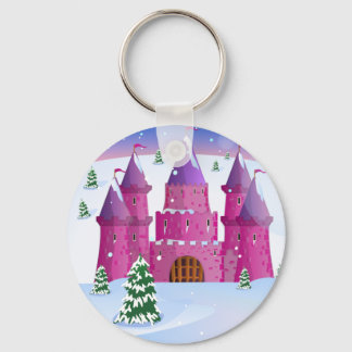 Fairytail Castle Winter Snow Keychain