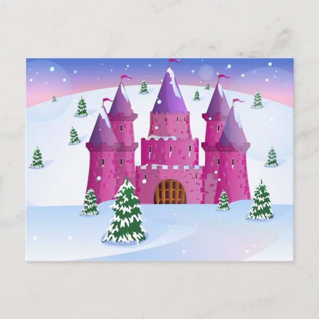Fairytail Castle Winter Snow Postcard (Front)