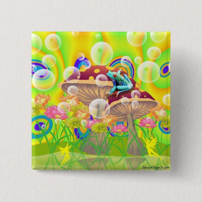 Fairytale 2 Inch Square Button (Front)