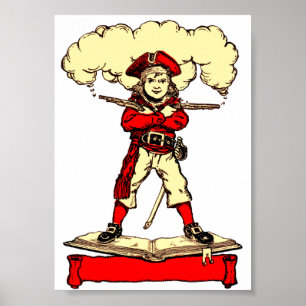 Fairytale Art Little Pirate Boy Poster Nautique