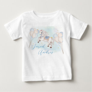 Fairytale baby Pony Blue balloon star Birthday Boy T-Shirt