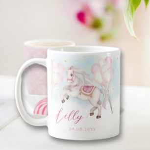Fairytale baby Pony pinky balloons stars girl  Coffee Mug