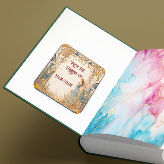 Fairytale Bookplate for Your Child Square Sticker