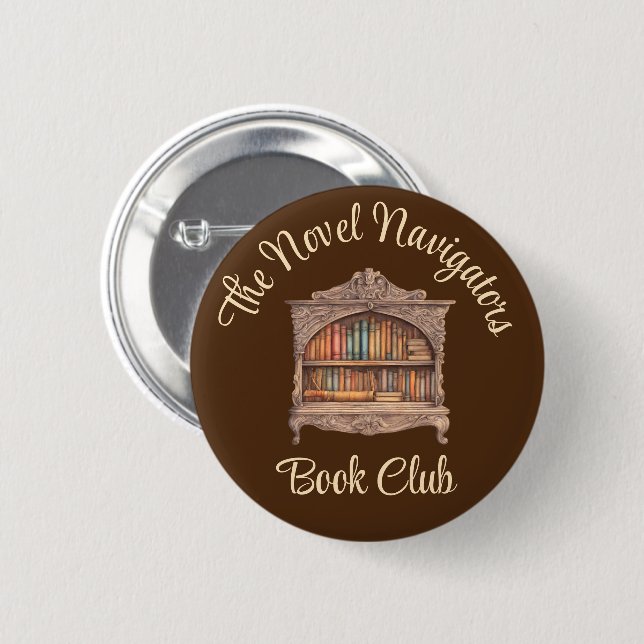 Fairytale Bookshelf 2 Inch Round Button (Front & Back)